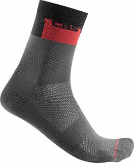 Castelli Blocco 15 Sock Dark Gray 2XL Cyklo ponožky 2