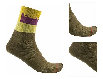 Castelli Blocco 15 Sock Defender Green L/XL Cyklo ponožky 3