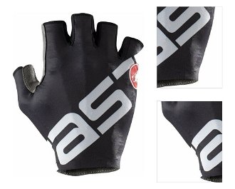 Castelli Competizione 2 Glove Light Black/Silver M Cyklistické rukavice 3