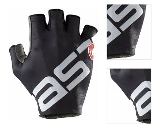 Castelli Competizione 2 Glove Light Black/Silver XS Cyklistické rukavice 3