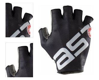 Castelli Competizione 2 Glove Light Black/Silver XS Cyklistické rukavice 4