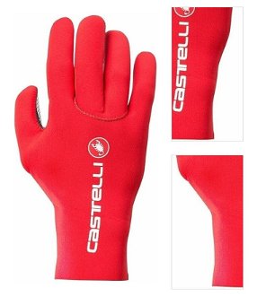 Castelli Diluvio C Red L-XL Cyklistické rukavice 3