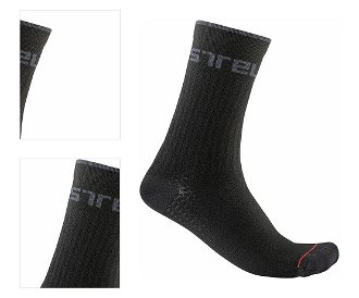 Castelli Distanza 20 Sock Black 2XL Cyklo ponožky 4