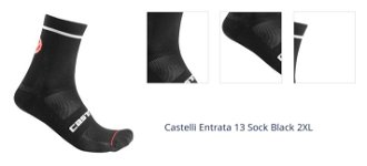 Castelli Entrata 13 Sock Black 2XL Cyklo ponožky 1