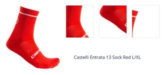 Castelli Entrata 13 Sock Red L/XL Cyklo ponožky 1