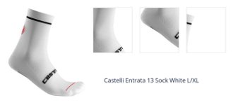 Castelli Entrata 13 Sock White L/XL Cyklo ponožky 1