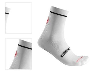 Castelli Entrata 13 Sock White L/XL Cyklo ponožky 4
