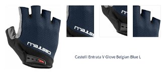 Castelli Entrata V Glove Belgian Blue L Cyklistické rukavice 1