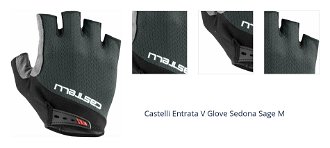 Castelli Entrata V Glove Sedona Sage M Cyklistické rukavice 1