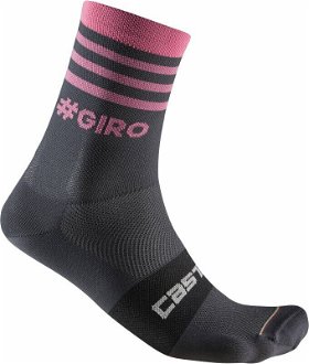 Castelli Giro 13 Stripe Sock Gray/Rosa 2XL Cyklo ponožky 2