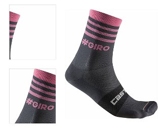 Castelli Giro 13 Stripe Sock Gray/Rosa L/XL Cyklo ponožky 4