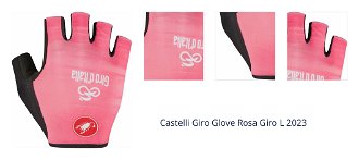 Castelli Giro Glove Rosa Giro L Cyklistické rukavice 1
