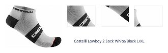 Castelli Lowboy 2 Sock White/Black L/XL Cyklo ponožky 1
