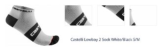 Castelli Lowboy 2 Sock White/Black S/M Cyklo ponožky 1