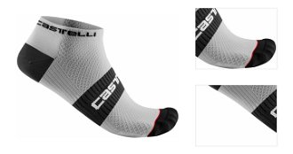 Castelli Lowboy 2 Sock White/Black S/M Cyklo ponožky 3