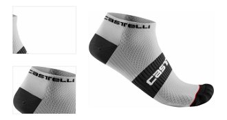 Castelli Lowboy 2 Sock White/Black S/M Cyklo ponožky 4