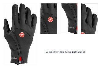 Castelli Mortirolo Glove Light Black S Cyklistické rukavice 1
