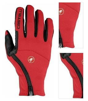 Castelli Mortirolo Glove Red M Cyklistické rukavice 3