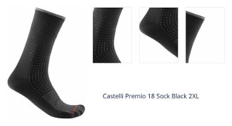 Castelli Premio 18 Sock Black 2XL Cyklo ponožky 1