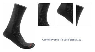Castelli Premio 18 Sock Black L/XL Cyklo ponožky 1