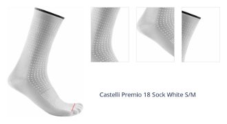 Castelli Premio 18 Sock White S/M Cyklo ponožky 1