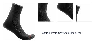 Castelli Premio W Sock Black L/XL Cyklo ponožky 1