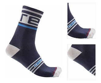 Castelli Prologo 15 Sock Belgian Blue 2XL Cyklo ponožky 3