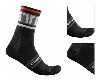 Castelli Prologo 15 Sock Black 2XL Cyklo ponožky 3