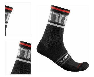 Castelli Prologo 15 Sock Black 2XL Cyklo ponožky 4
