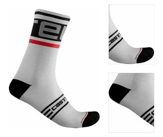Castelli Prologo 15 Sock Black/White 2XL Cyklo ponožky 3