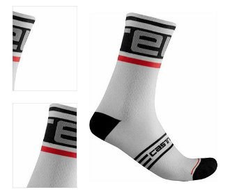 Castelli Prologo 15 Sock Black/White 2XL Cyklo ponožky 4