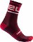 Castelli Prologo 15 Sock Bordeaux/White L/XL Cyklo ponožky