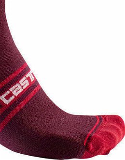 Castelli Prologo 15 Sock Bordeaux/White S/M Cyklo ponožky 9
