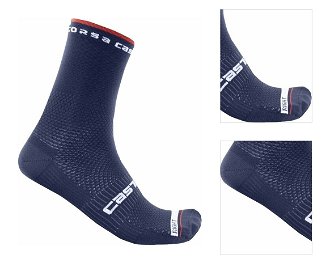 Castelli Rosso Corsa Pro 15 Sock Belgian Blue 2XL Cyklo ponožky 3