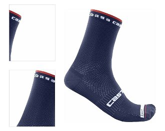 Castelli Rosso Corsa Pro 15 Sock Belgian Blue 2XL Cyklo ponožky 4
