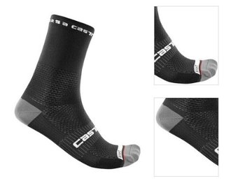 Castelli Rosso Corsa Pro 15 Sock Black 2XL Cyklo ponožky 3