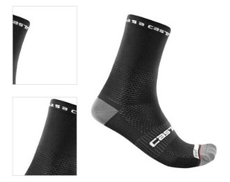 Castelli Rosso Corsa Pro 15 Sock Black 2XL Cyklo ponožky 4