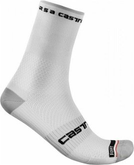 Castelli Rosso Corsa Pro 15 Sock White 2XL Cyklo ponožky