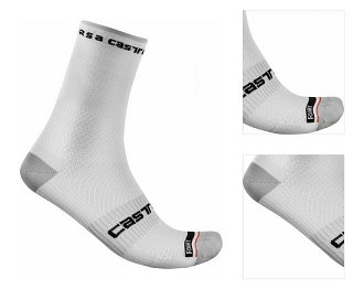Castelli Rosso Corsa Pro 15 Sock White L/XL Cyklo ponožky 3