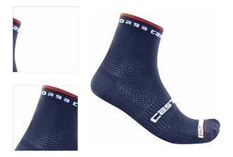 Castelli Rosso Corsa Pro 9 Sock Belgian Blue 2XL Cyklo ponožky 4
