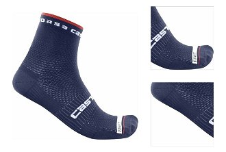 Castelli Rosso Corsa Pro 9 Sock Belgian Blue L/XL Cyklo ponožky 3