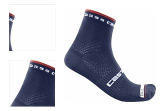 Castelli Rosso Corsa Pro 9 Sock Belgian Blue L/XL Cyklo ponožky 4