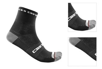 Castelli Rosso Corsa Pro 9 Sock Black 2XL Cyklo ponožky 3
