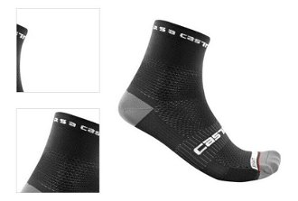 Castelli Rosso Corsa Pro 9 Sock Black 2XL Cyklo ponožky 4