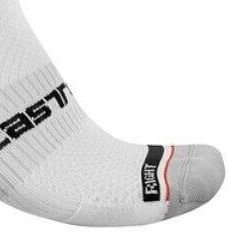 Castelli Rosso Corsa Pro 9 Sock White L/XL Cyklo ponožky 9