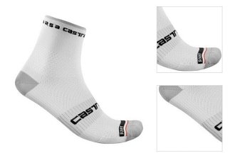 Castelli Rosso Corsa Pro 9 Sock White L/XL Cyklo ponožky 3