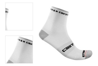 Castelli Rosso Corsa Pro 9 Sock White L/XL Cyklo ponožky 4