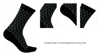 Castelli Sfida 13 Sock Black/Dark Gray S/M Cyklo ponožky 1