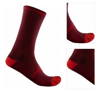 Castelli Superleggera T 18 Sock Bordeaux L/XL Cyklo ponožky 3