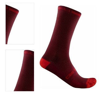 Castelli Superleggera T 18 Sock Bordeaux L/XL Cyklo ponožky 4